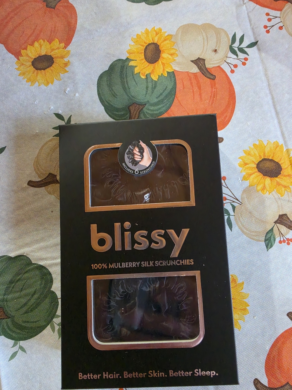 Blissy Black Mulberry Silk Scrunchies Pack